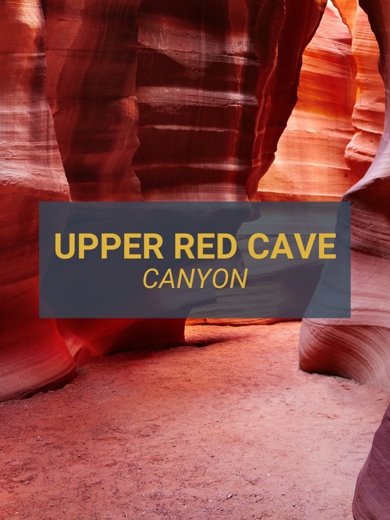red walled slot canyon called Upper Red Cave in Southern Utah